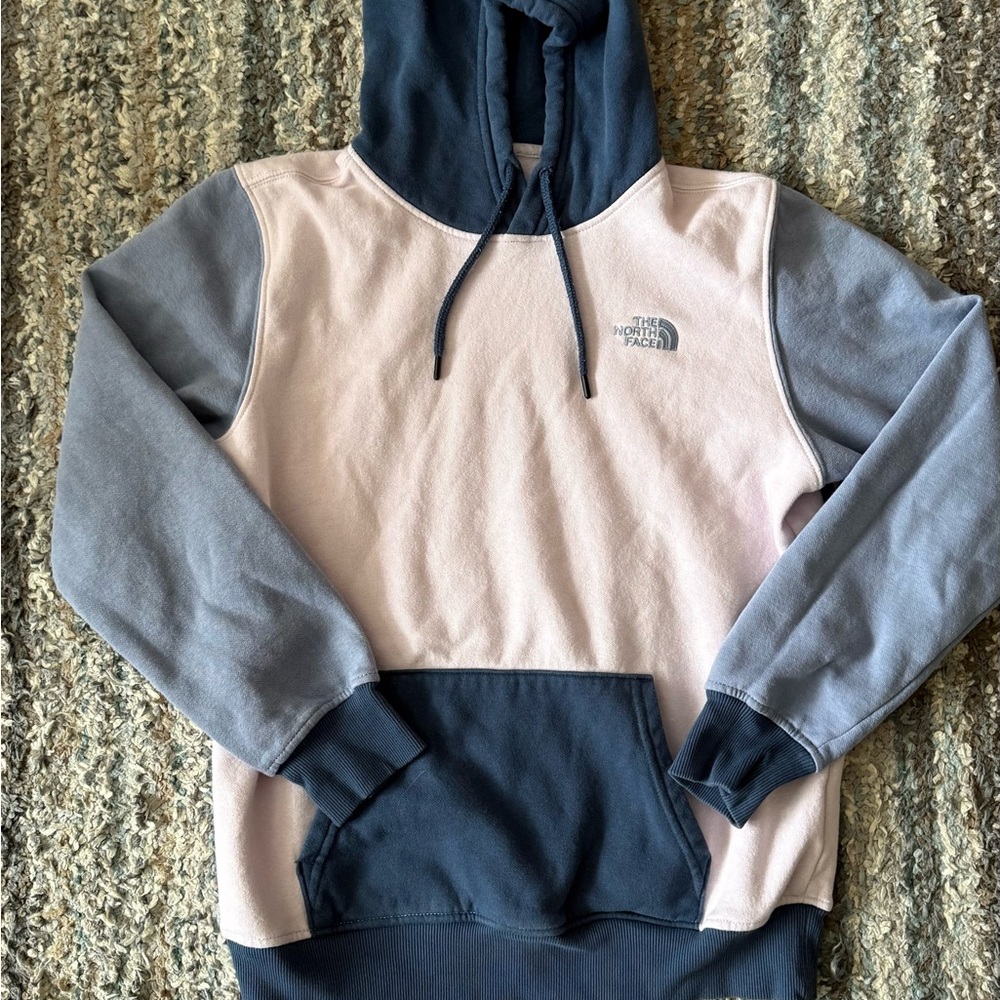The North Face Women's Hoodie in Dusty Blue with White Logo